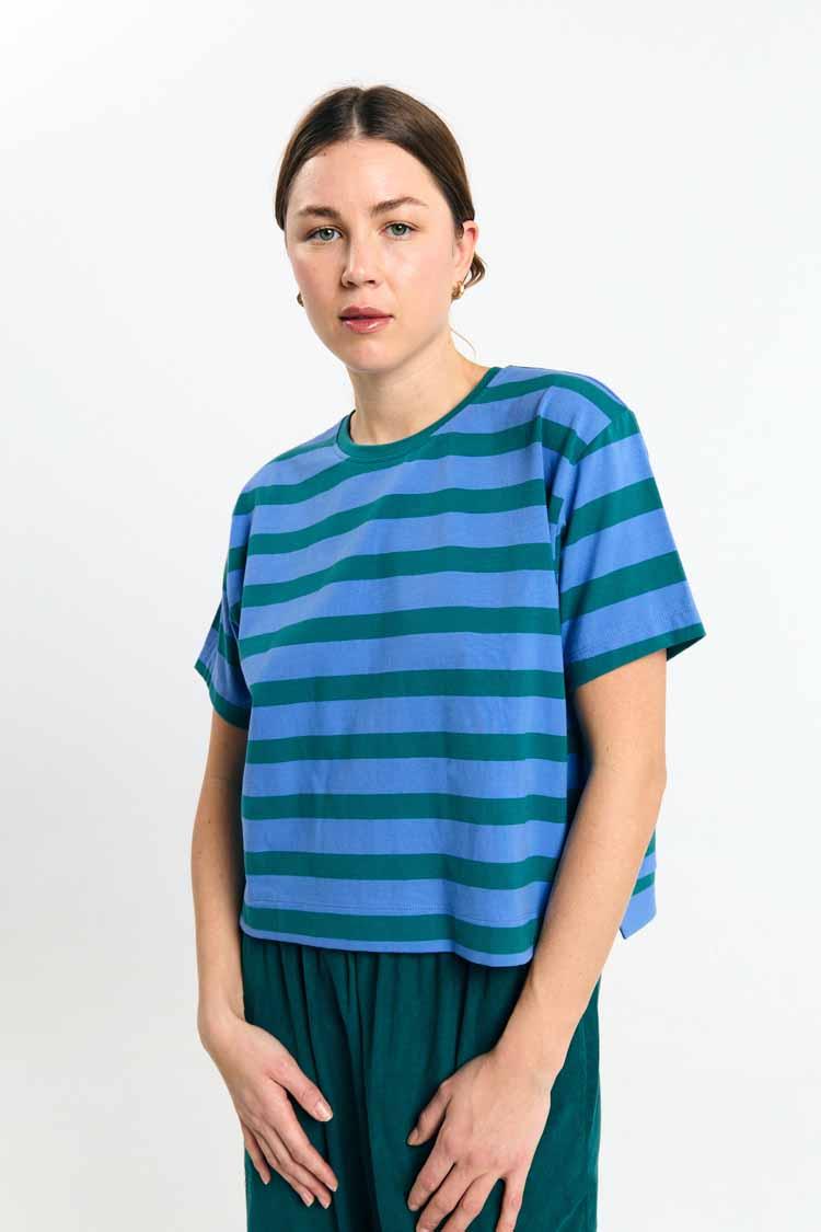 Suite13Lab Isquia Top Stripes Green Damen Streifenshirt grün